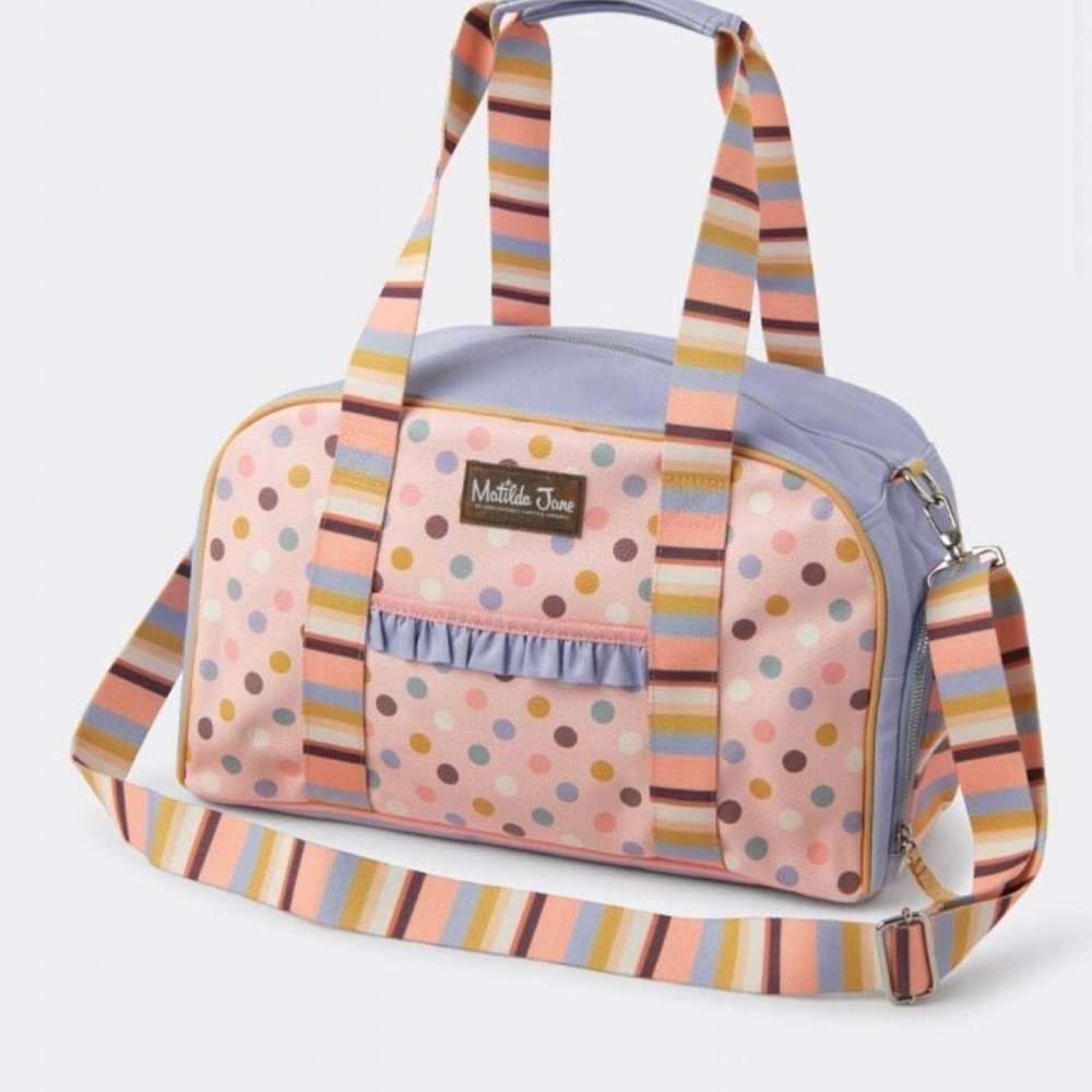 Matilda Jane Just Imagine Sleepover Duffle Bag With‎ Shoe Compartment Girls Tote